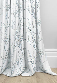 Laura Ashley Pussy Willow, Off White/Seaspray - Made to Measure Curtains